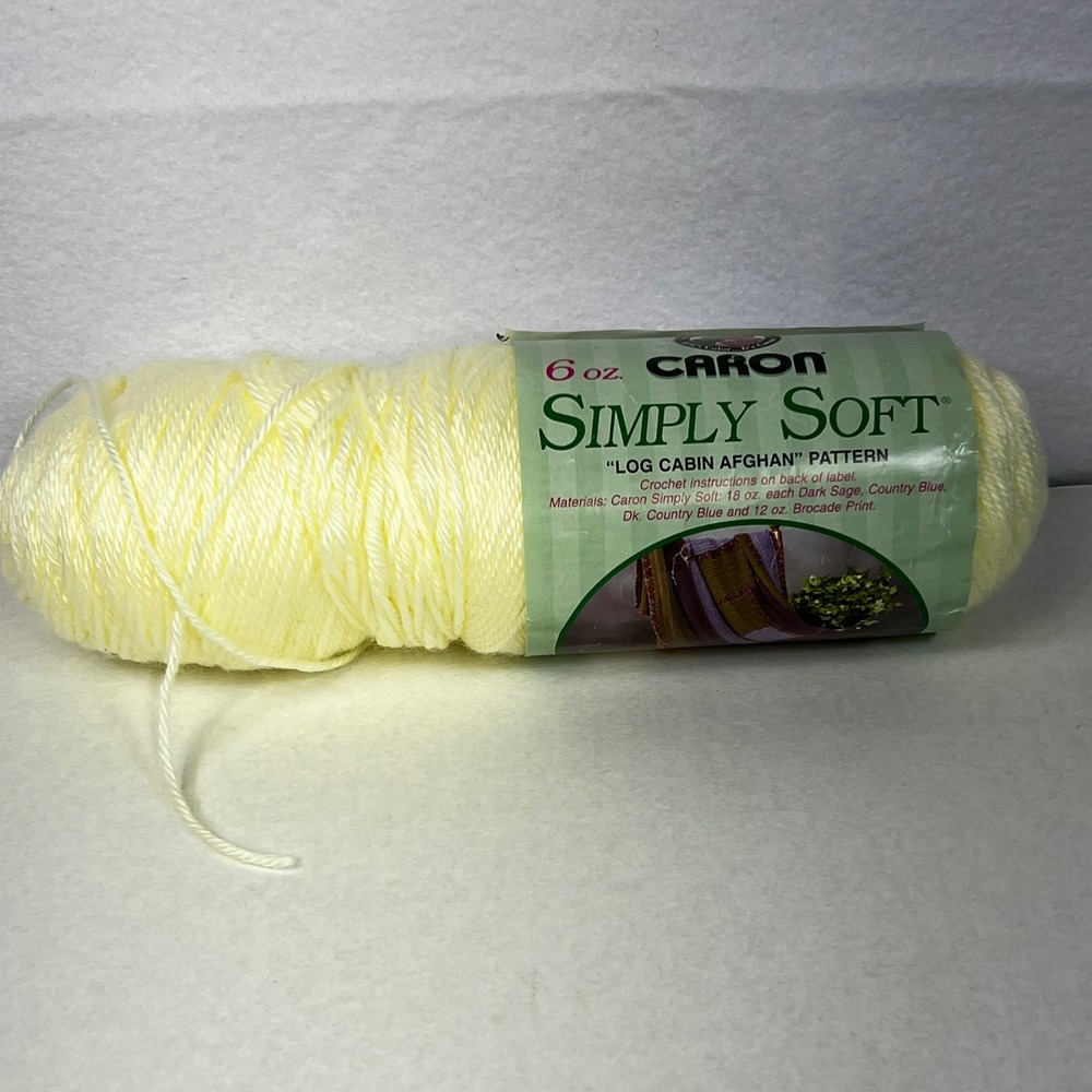 Caron Simply Soft Yarn Off White 9702 Medium 6oz 100% Acrylic Skein Made in USA